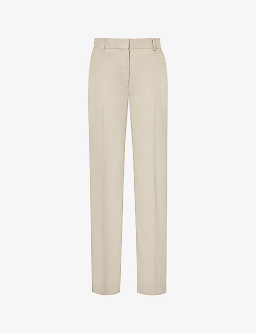 TOTEME: Straight-leg mid-rise woven trousers
