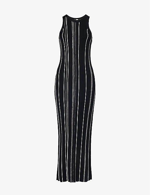 TOTEME: Striped sleeveless knitted maxi dress