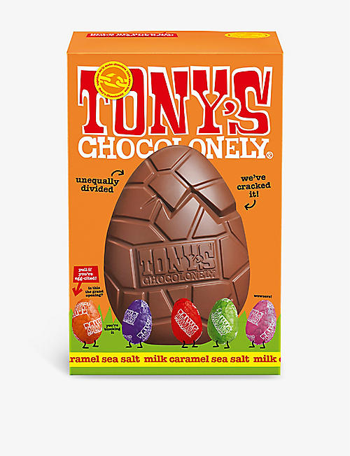 TONY'S: Sea salted caramel milk chocolate Easter egg 242g