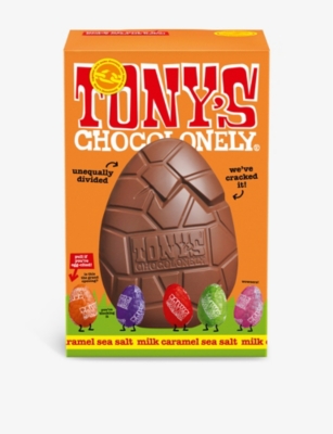 TONY'S: Sea salted caramel milk chocolate Easter egg 242g