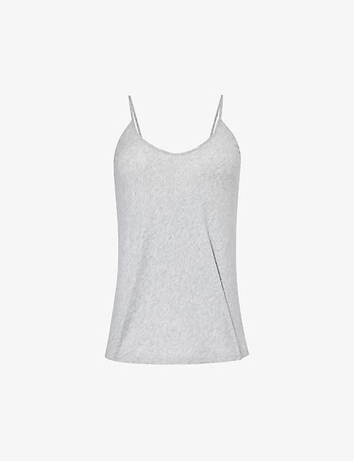SKIN: Sexy V-neck cotton-jersey top