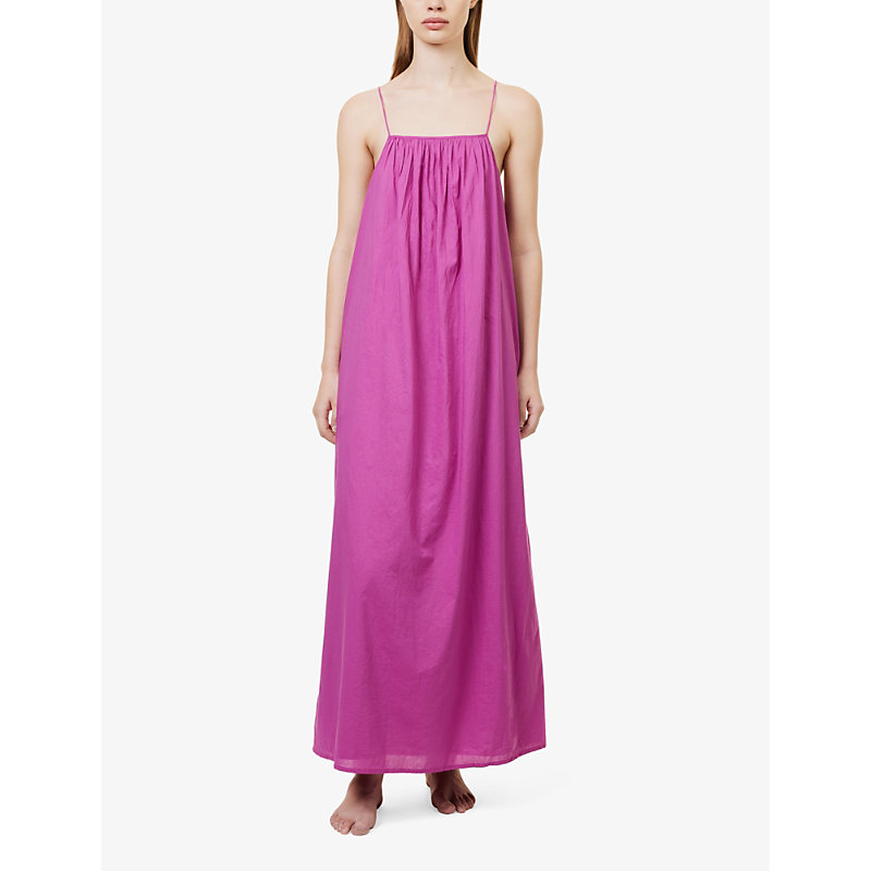 Shop Skin Women's Pink Agate Briah Scoop-neck Organic-cotton Night Dress