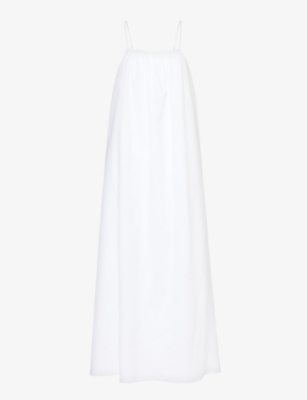 SKIN: Briah scoop-neck organic-cotton night dress