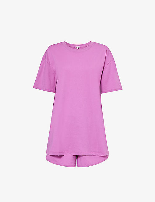 SKIN: Courtney & Christine organic cotton-jersey pyjama set