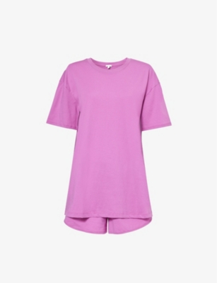 Skin Women's Pink Agate Courtney & Christine Organic Cotton-jersey Pyjama Set