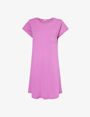 Shop Skin Carissa Relaxed-fit Organic-cotton Night Dress In Pink Agate