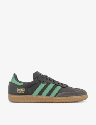 ADIDAS: Samba OG logo-embellished leather low-top trainers