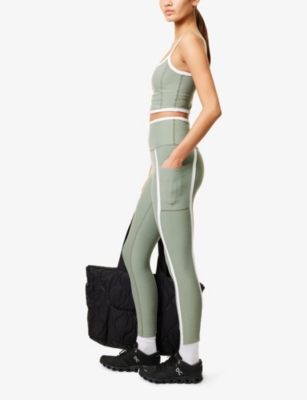 BEYOND YOGA: Spacedye New Moves contrast-trim high-rise stretch-woven leggings