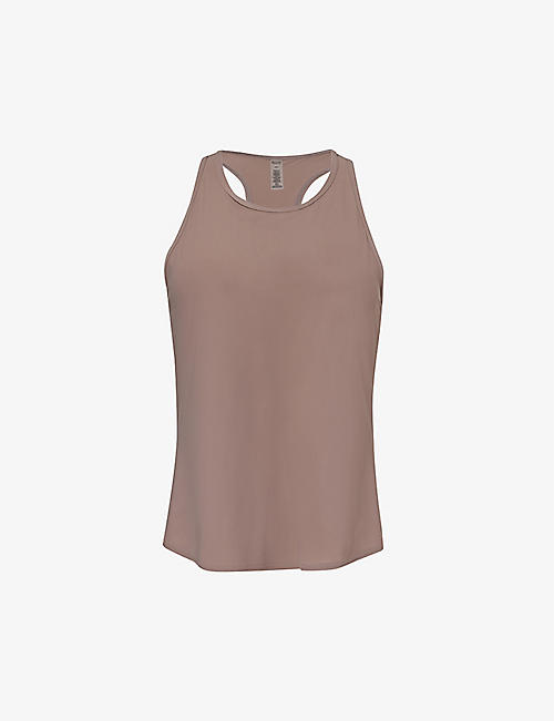 BEYOND YOGA: Performance Knit scoop-neck stretch-woven top