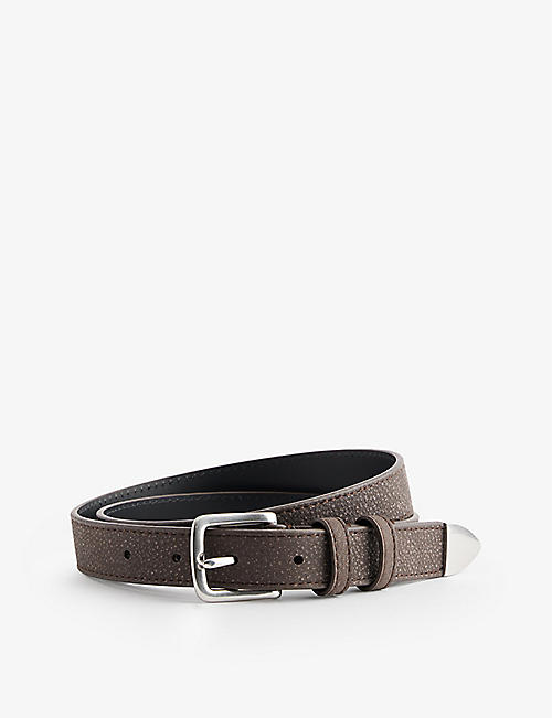 PAUL SMITH: Branded grained leather belt