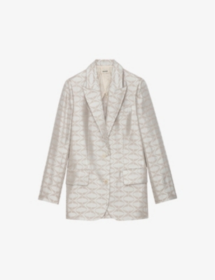 Zadig & Voltaire Vicka Jacquard Blazer In Scout