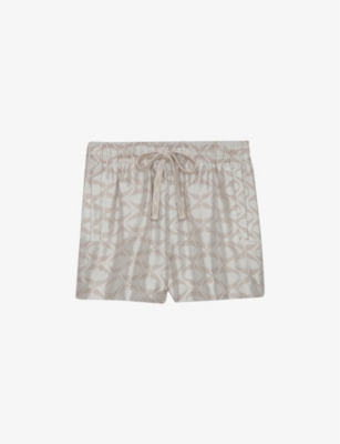 Zadig & Voltaire Zadig&voltaire Women's Scout Monogram-pattern Mid-rise Woven Shorts
