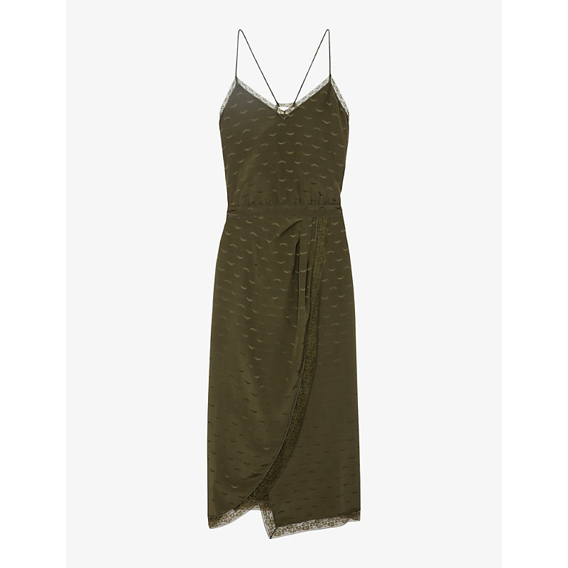Zadig & Voltaire Rixi Silk Jacquard Dress In Wakame