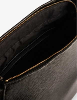 Shop Ted Baker Women's Black Darciel Webbing Leather Shoulder Bag