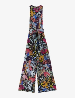 TED BAKER: Orta floral-print woven jumpsuit