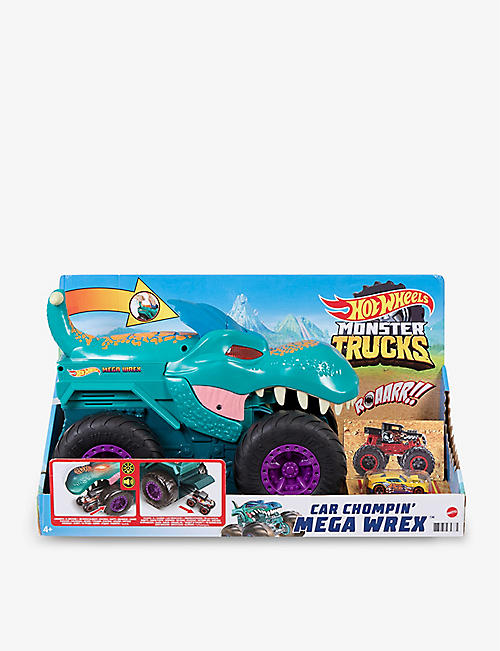 HOTWHEELS: Monster Trucks Car Chompin' Mega Wrex playset