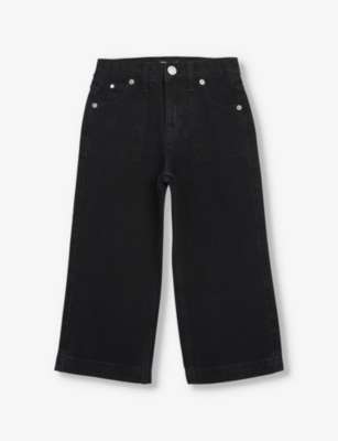 WHISTLES: Branded-hardware wide-leg denim jeans