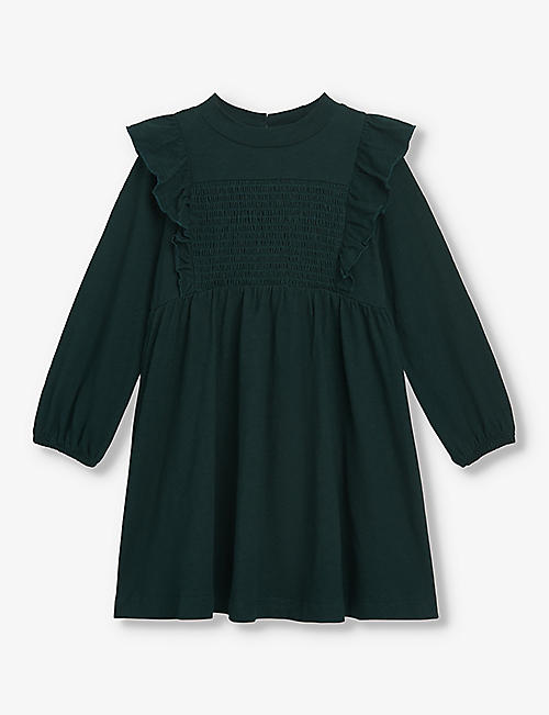 WHISTLES: Una shirred cotton mini dress