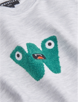 WHISTLES: Monster W-logo cotton sweatshirt 3-9 years