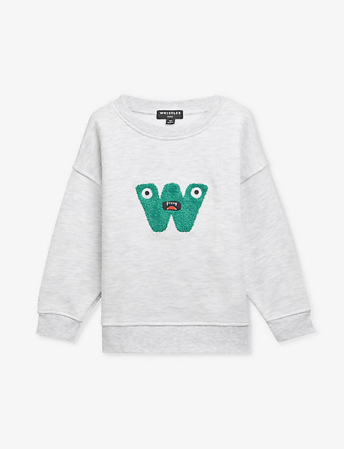 WHISTLES: Monster W-logo cotton sweatshirt 3-9 years