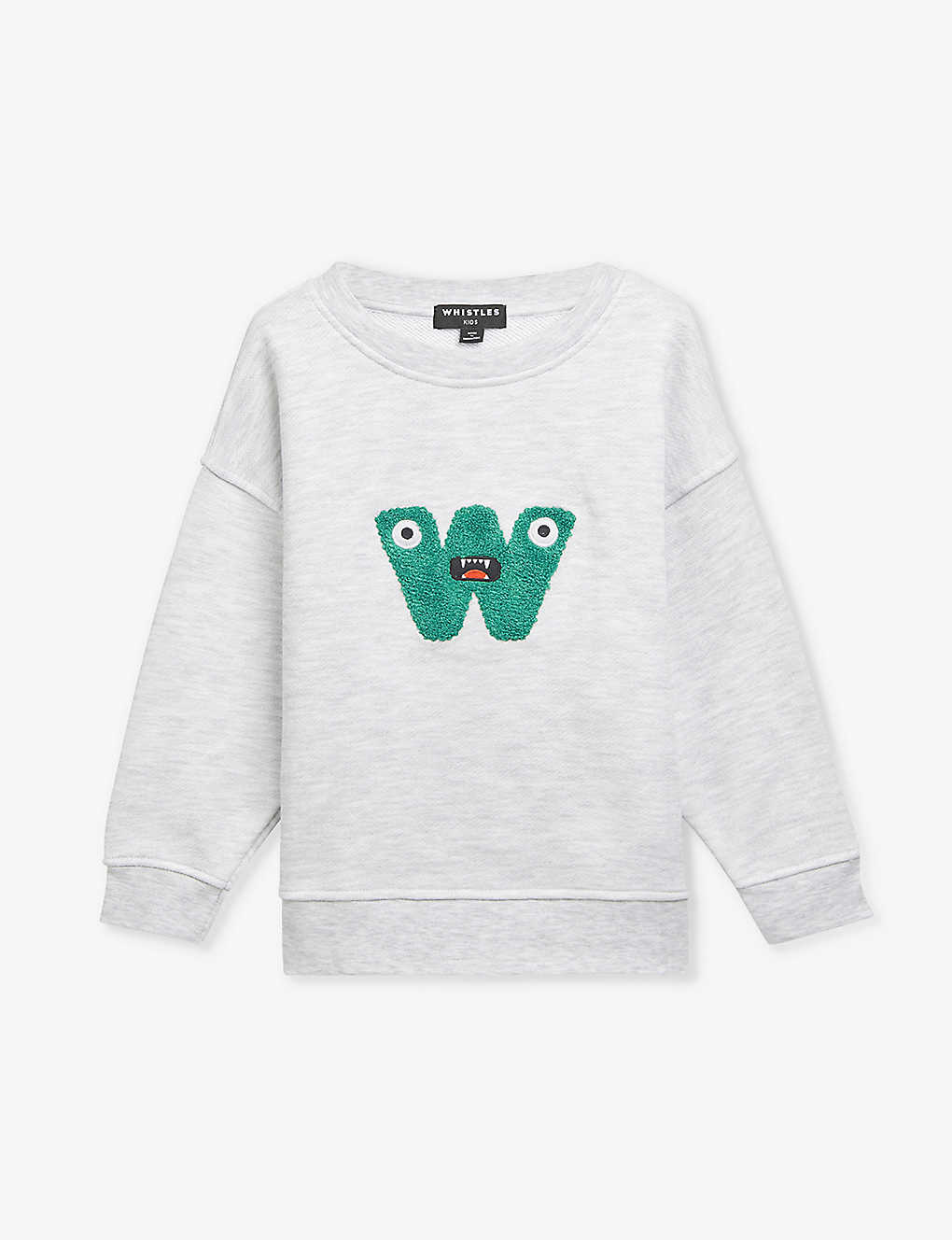 Whistles Boys Grey Kids Monster W-logo Cotton Sweatshirt 3-9 Years