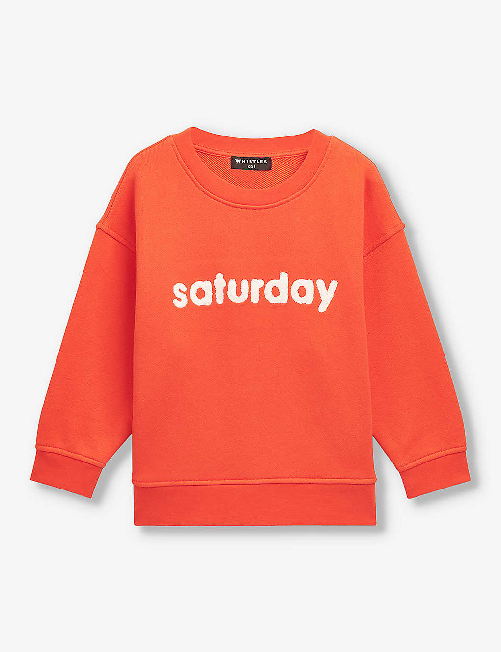 Whistles Boys Red Kids Saturday Text-embroidery Cotton Sweatshirt 3-9 Years
