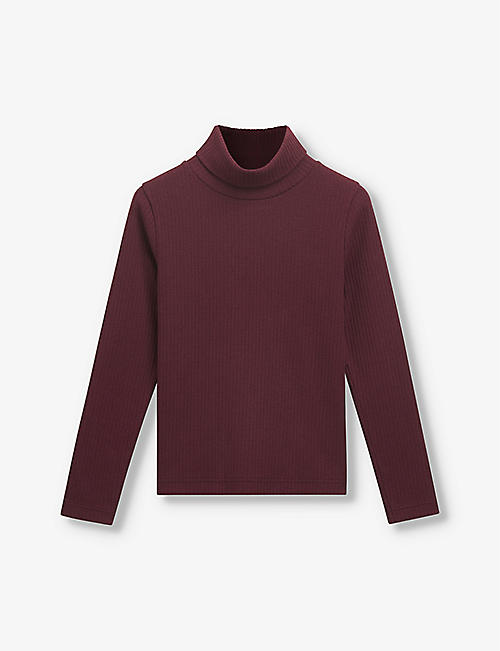 WHISTLES: High-neck ribbed stretch-knit top 3-9 years