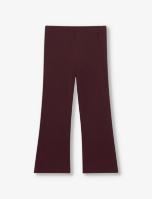 WHISTLES: Elasticated-waist flared-leg stretch-knit trousers 3-9 years