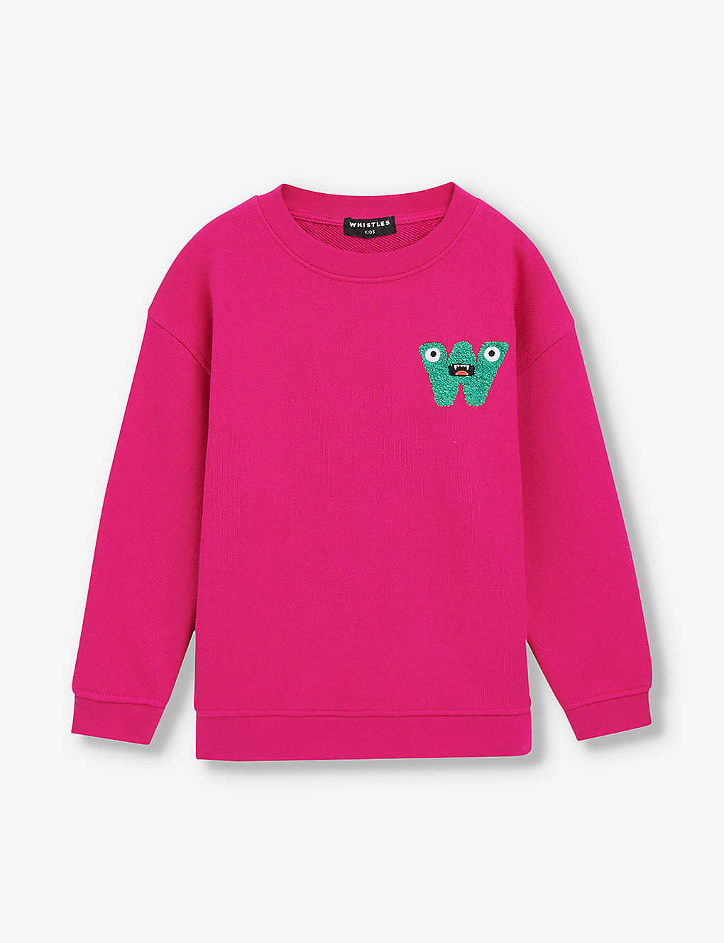 Whistles Boys Pink Kids Monster W-logo Cotton Sweatshirt 3-9 Years