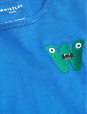 WHISTLES: Monster W-logo cotton T-shirt 3-9 years