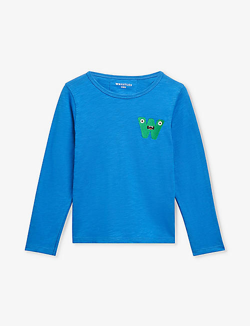 WHISTLES: Monster W-logo cotton T-shirt 3-9 years