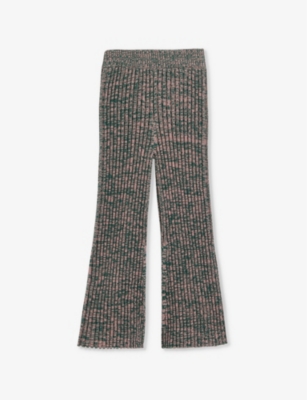 WHISTLES: Marl flared-leg stretch-knit trousers 3-9 years