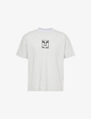 OBEY: Icon logo-patch cotton-jersey T-shirt