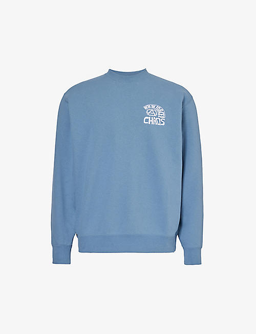 OBEY: Peace Program brand-embroidered cotton-blend sweatshirt