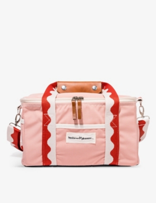 BUSINESS & PLEASURE CO.: Riviera Mimosa logo-badge cotton-blend cooler bag 35cm
