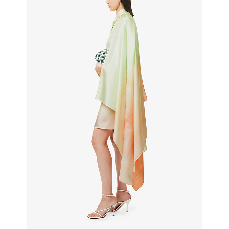 Shop Zimmermann Women's Coral Fields Graphic-pattern Silk Midi Dress