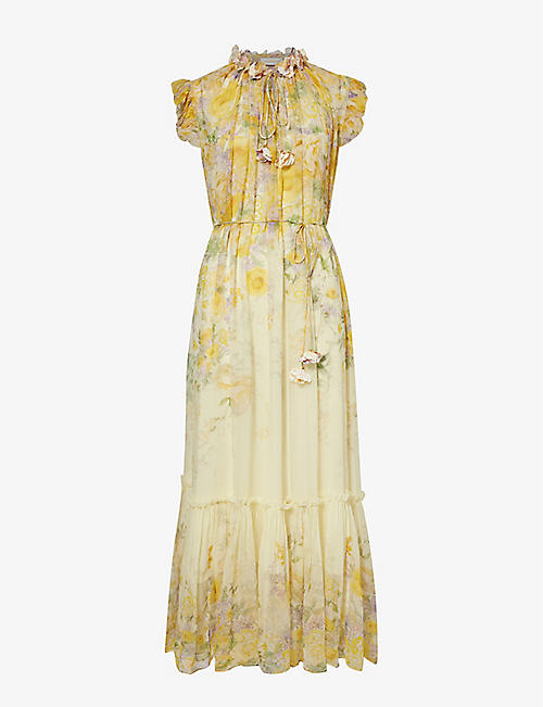 ZIMMERMANN: Natura floral-print crepe midi dress