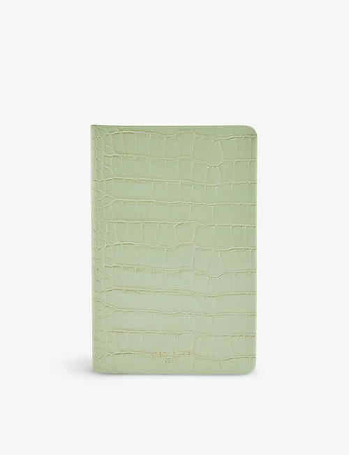 TED BAKER: Brendas croc-embossed faux-leather notebook A5