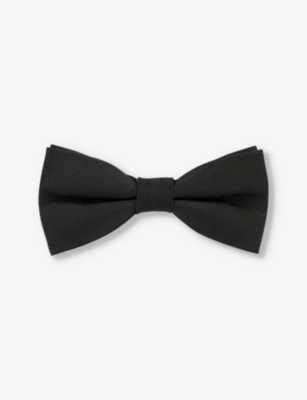 The Kooples Black Adjustable Silk Bow Tie