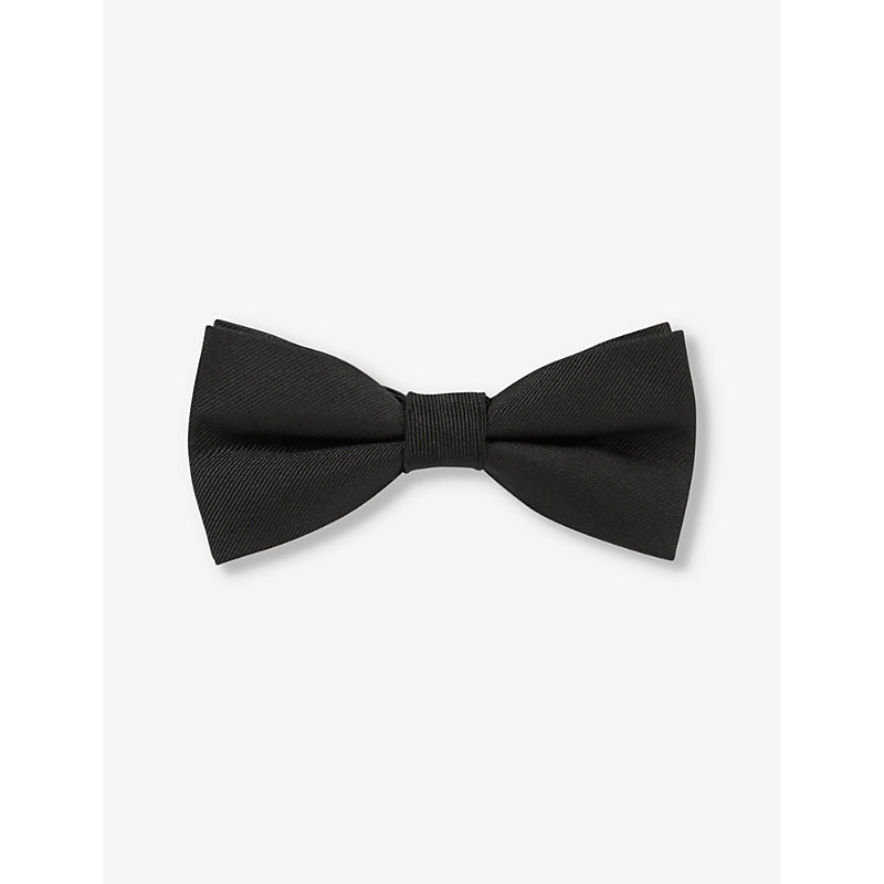 The Kooples Black Adjustable Silk Bow Tie