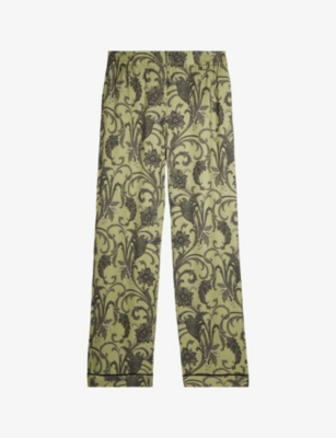 THE KOOPLES: Paisley-print straight-leg mid-rise woven trousers