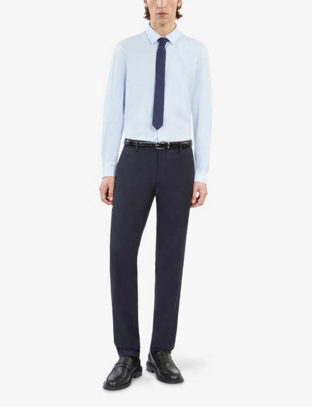 Jacquard-skull silk tie