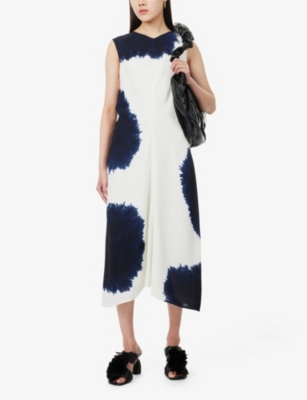 Shop Proenza Schouler Women's Whiteella Graphic-print Woven Maxi Dress In White Multi