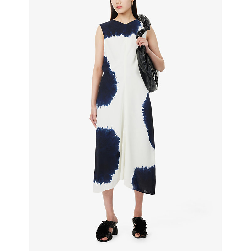 Shop Proenza Schouler Women's White Multi Ella Graphic-print Woven Maxi Dress