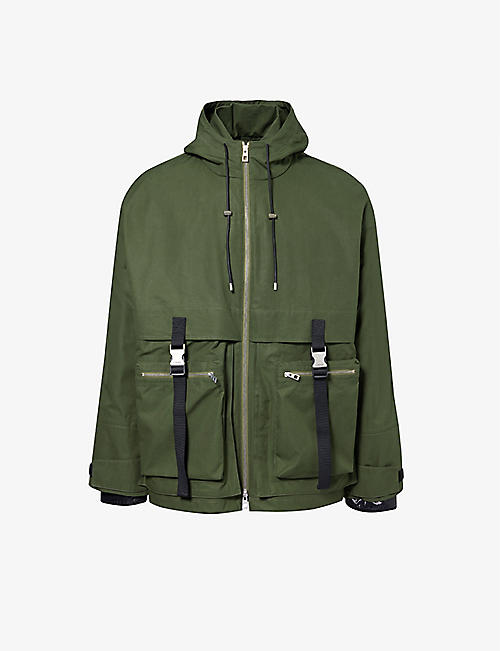 LOEWE: Adjustable-buckled padded-liner cotton jacket