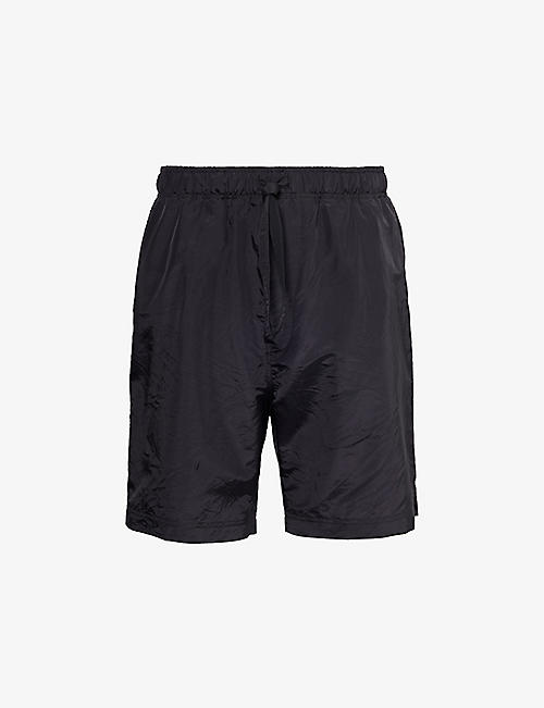 LOEWE: Brand-patch regular-fit silk-blend shorts