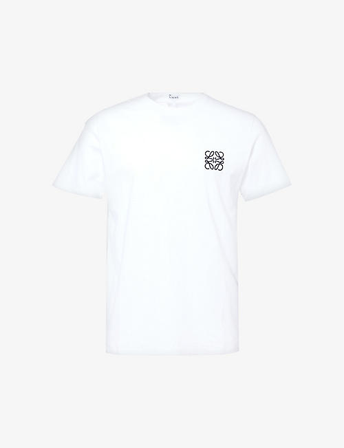LOEWE: Brand-embroidered crewneck cotton-jersey T-shirt