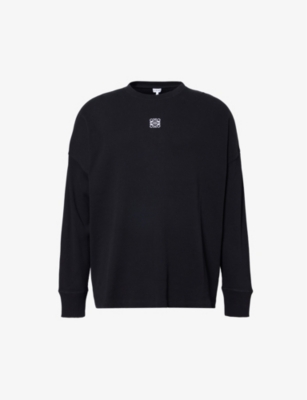 Loewe Men's Long Sleeve Anagram T-shirt In Black