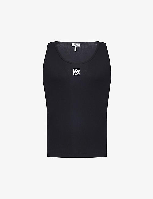 LOEWE: Anagram-embroidered cotton-jersey tank top
