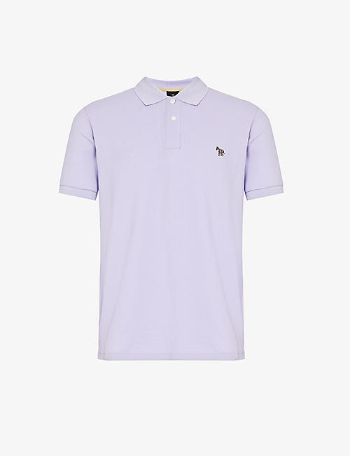 PS BY PAUL SMITH: Zebra-embroidered regular-fit cotton polo shirt
